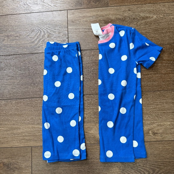 Mini Boden Other - Mini Boden Girls Shortie Pajama Set, Blue Polka Dot, Size 9Y, NWOT, 2 Piece